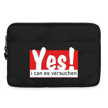 Yes i can es versuchen - Laptoptasche 13" - Schwarz - Vorne