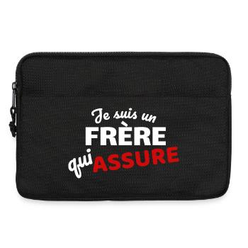 Je suis un frère qui assure - Sacoche pour ordinateur portable 13 pouces - noir - Devant