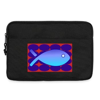 HUMOUR. POISSON. POISSON D'AVRIL. HUMOUR. MER - Sacoche pour ordinateur portable 13 pouces - noir - Devant