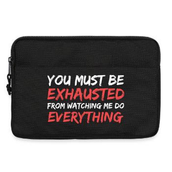 you must be exhausted from watching me - Laptop bag 13" - black - Front