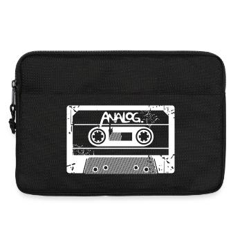 Cassette analog retro classic icon vintage - Laptop bag 13" - black - Front