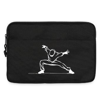 Dessin de breakdancer - Sacoche pour ordinateur portable 13 pouces - noir - Devant