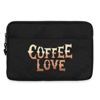 Coffee Love – Stylized Font - Laptop bag 13" - black - Front
