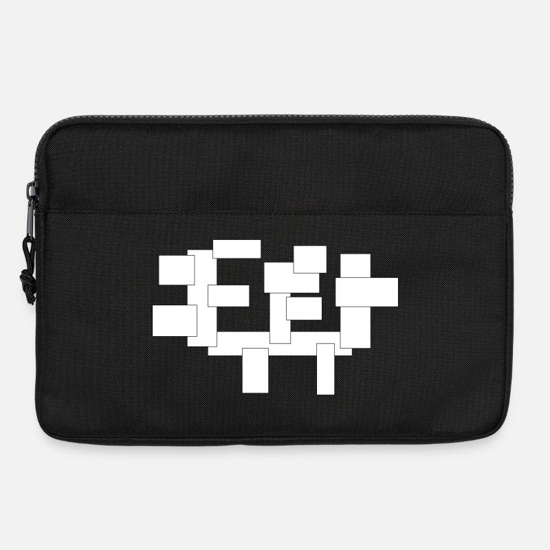 Rechtecke sind einfach Quadrate in Komposition - Laptoptasche 13" - Schwarz