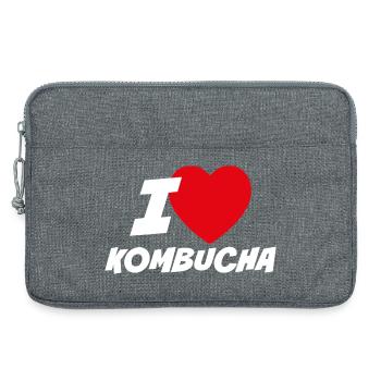 I love kombucha - Laptop bag 13" - heather grey - Front