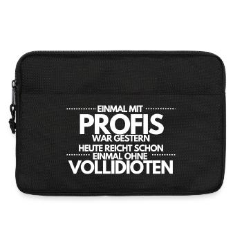 Once without complete idiots / Once with professionals - Laptop bag 13" - black - Front