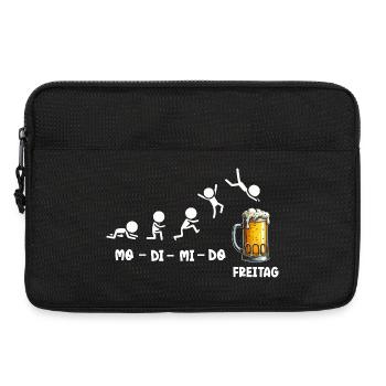 Freitag Wochenende Bierliebhaber Biertrinker - Laptoptasche 13" - Schwarz - Vorne