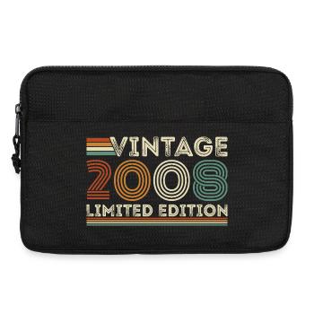 2008 Vintage Retro Geburtstagsgeschenk - Laptoptasche 13" - Schwarz - Vorne