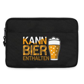 Bierliebhaber Bier Spruch Biertrinker Saufen - Laptoptasche 13" - Schwarz - Vorne