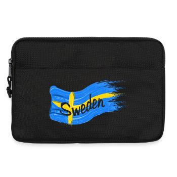 Drapeau suédois - Sacoche pour ordinateur portable 13 pouces - noir - Devant