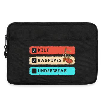 Kilt Scotland Scotland Jupe Tartan - Sacoche pour ordinateur portable 13 pouces - noir - Devant