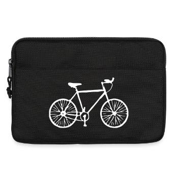 Fahhrad weiß Geschenk Radfahrer - Laptoptasche 13" - Schwarz - Vorne