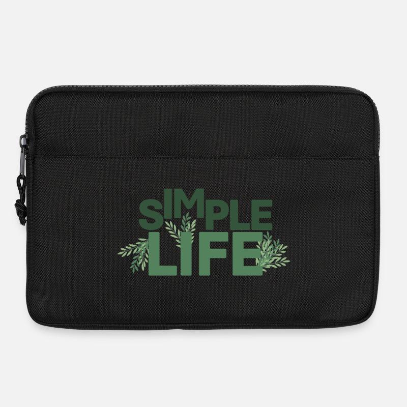 Simple Life - Grün - Laptoptasche 13" - Schwarz