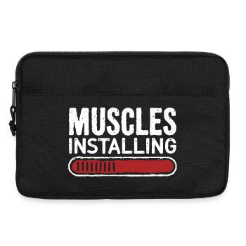 Muscles Installing Fortschrittsbalken Fitness Gym - Laptoptasche 13" - Schwarz - Vorne