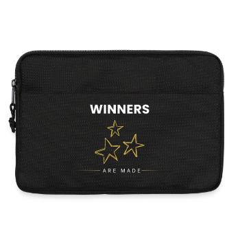 Winners Are Made Minimal Motivational Quote - Laptop bag 13" - black - Front