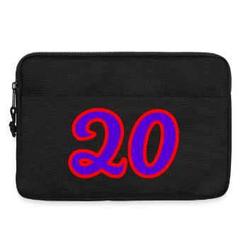 20. 20 ANS. 20e ANNIVERSAIRE. ANNIVERSAIRE 20 ANS. - Sacoche pour ordinateur portable 13 pouces - noir - Devant