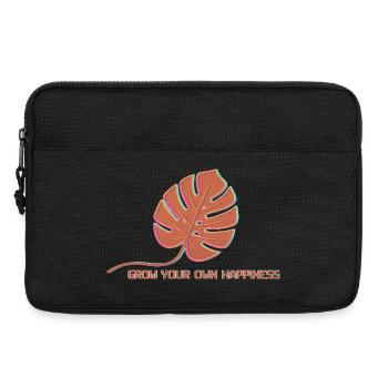 Monstera Glow Happiness Leaf - Laptop bag 13" - black - Front