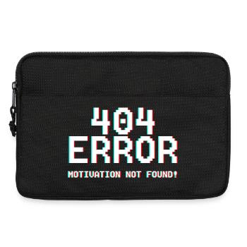 404 Fehler Motiv Glitch-Design - Laptoptasche 13" - Schwarz - Vorne
