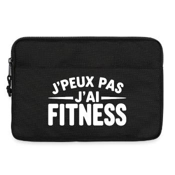 cadeau sport pour homme j'peux pas j'ai fitness - Sacoche pour ordinateur portable 13 pouces - noir - Devant