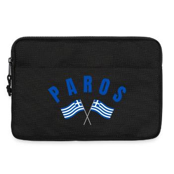 Emblème des drapeaux croisés de Paros - Sacoche pour ordinateur portable 13 pouces - noir - Devant