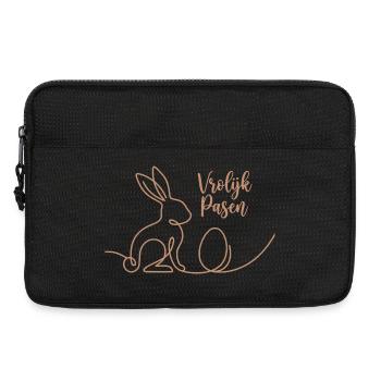 Vrolijk Pasen, Schattig Konijn Shirt, Hoodie, Bag - Laptoptasche 13" - Schwarz - Vorne