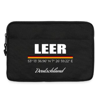 Leer - Laptoptasche 13" - Schwarz - Vorne