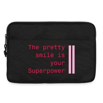 Smiling as a superpower - Laptop bag 13" - black - Front