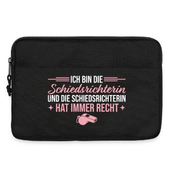 Schiedsrichterin hat immer recht Unparteiische - Laptoptasche 13" - Schwarz - Vorne