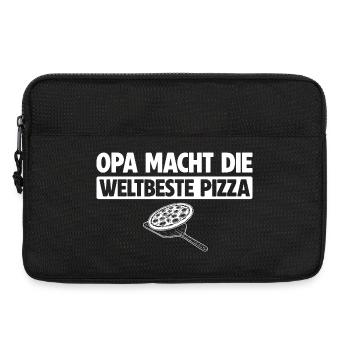 Opa Macht Die Weltbeste Pizza Geschenk - Laptoptasche 13" - Schwarz - Vorne