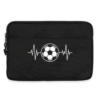 Fußball Herzschlag Herzschlag Herzschlag - Laptoptasche 13" - Schwarz - Vorne