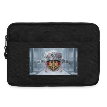 Deutschland Schildadler Motiv - Laptoptasche 13" - Schwarz - Vorne