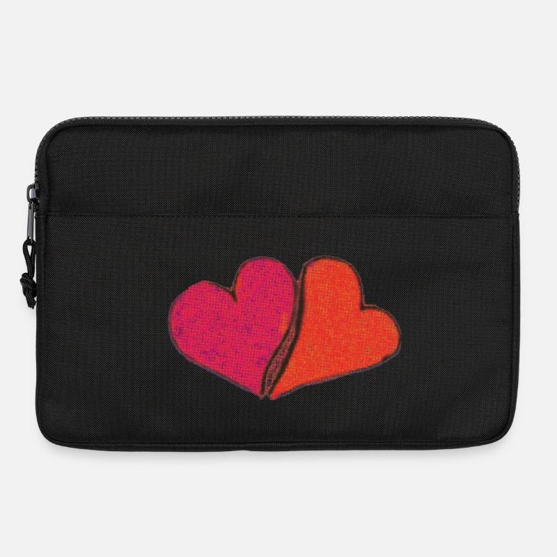 Herzen - Laptoptasche 13" - Schwarz