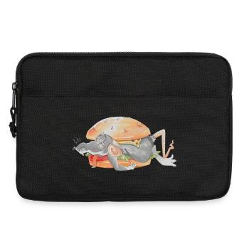 Ratfoodz' I can haz Ratzburger (Backprint) @ Ratz - Laptoptasche 13" - Schwarz - Vorne