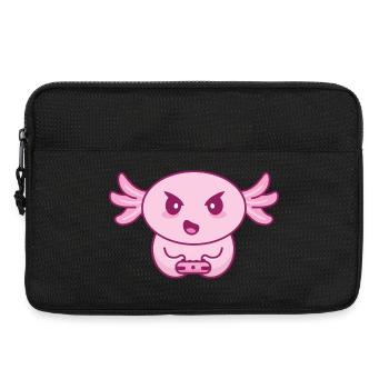 Gamer zocken spielen daddeln Zocker gaming Axolotl - Laptoptasche 13" - Schwarz - Vorne