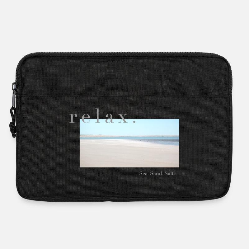 Relax – Sea Sand Salt - Laptoptasche 13" - Schwarz