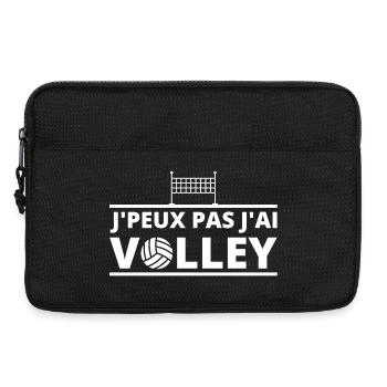 Volley, volley sport, fan de volley - Sacoche pour ordinateur portable 13 pouces - noir - Devant