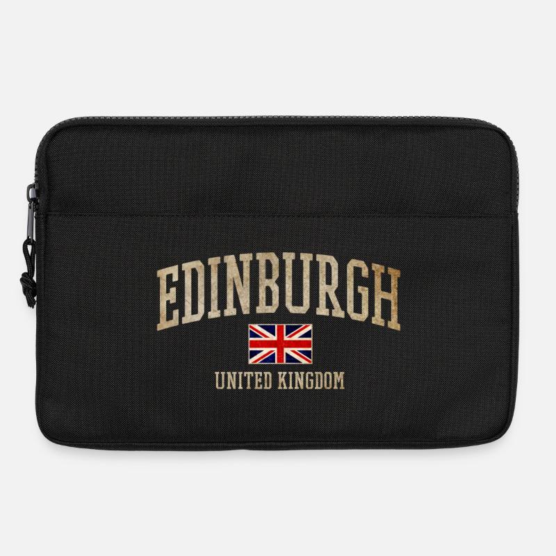 Edinburgh Vintage Union Flag - Laptoptasche 13" - Schwarz