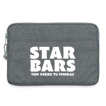 bar, barman, patron de bar - Sacoche pour ordinateur portable 13 pouces - gris chiné - Devant