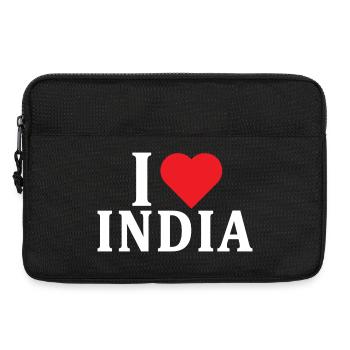 t-shirt I love India t-shirt idée cadeau - Sacoche pour ordinateur portable 13 pouces - noir - Devant