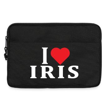 t-shirt I love Iris t-shirt gift idea - Laptop bag 13" - black - Front