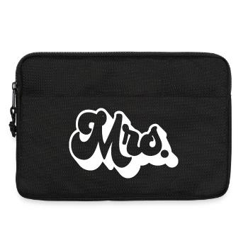 Mrs. Matching Couple Engagement Wedding Honeymoon - Laptop bag 13" - black - Front