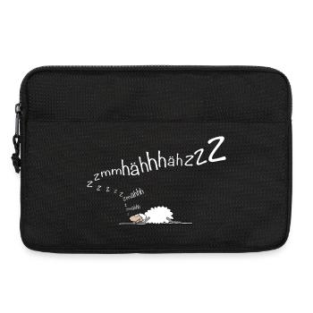Schaf schläft - schnarcht - Wortspiel - Laptoptasche 13" - Schwarz - Vorne