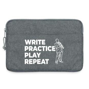 Schreiben Üben Spielen Wiederholen - Laptoptasche 13" - Grau meliert - Vorne