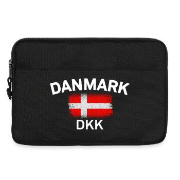 Danish Flag Grunge Nordic Pride - Laptop bag 13" - black - Front