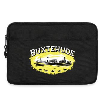 Buxtehude - Stadt Silhouette /Hase und Igel - Laptoptasche 13" - Schwarz - Vorne