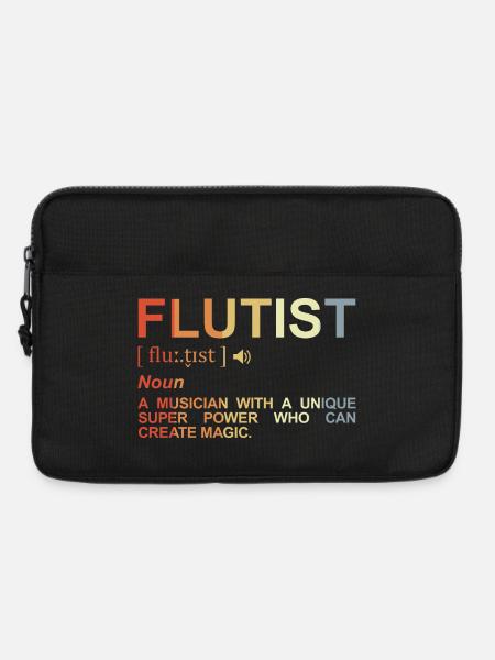 Flötist Bedeutung - Laptoptasche 13" - Schwarz