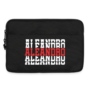 t-shirt Aleandro t-shirt gift stacked text - Laptop bag 13" - black - Front