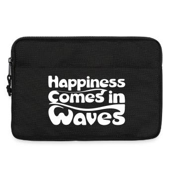 Waves of Happiness in Vintage Style - Laptop bag 13" - black - Front