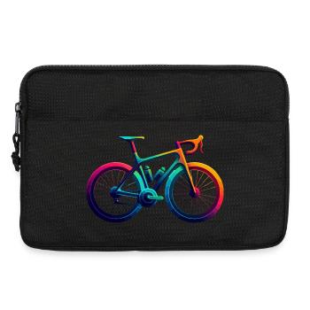 Lebendiger Regenbogen Radfahren Illustration - Laptoptasche 13" - Schwarz - Vorne
