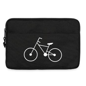 Fahrrad weiß Radfahrer Fahrrad fahren - Laptoptasche 13" - Schwarz - Vorne